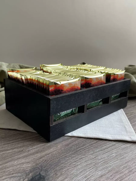 Емкость для хранения ОМурМебель рейки на три отделения