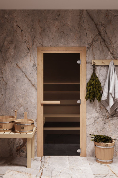 Стеклянная дверь для бани/сауны COOPER Стандарт 190х70