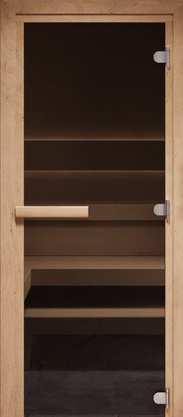 Стеклянная дверь для бани/сауны COOPER Стандарт 190х80 - фото