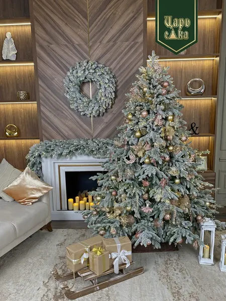 Ель искусственная Царь елка Раскидистая премиум заснеженная / РДП/ЗСНЖ-180