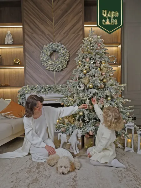 Ель искусственная Царь елка Раскидистая премиум заснеженная / РДП/ЗСНЖ-180