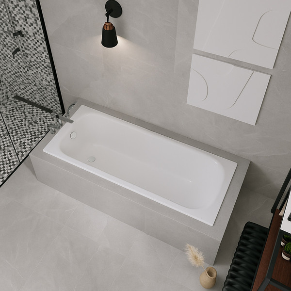 Ванна стальная Lauter Brio 170 / 21S1700 + сифон 21Y32001