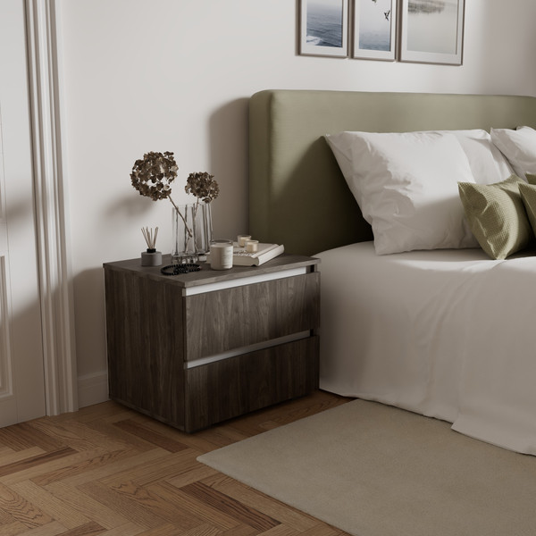 Прикроватная тумба Кортекс-мебель Бари 60 2ш