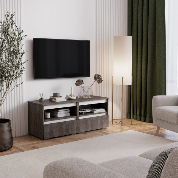 Тумба Кортекс-мебель Бари 120 2ш-2 под ТВ