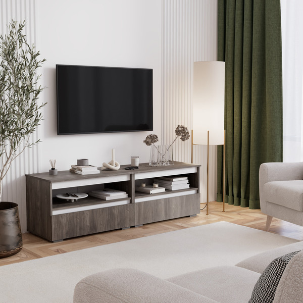 Тумба Кортекс-мебель Бари 160 2ш-2 под ТВ