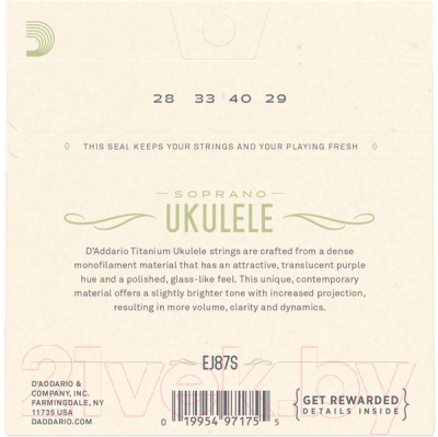 Струны для укулеле D'Addario EJ-87S