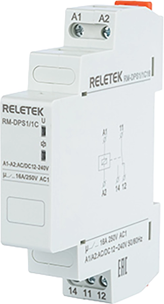 Реле промежуточное RELETEK RM-DPS1/1C16-UNI - фото