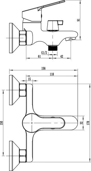 Смеситель Wellerein Aura 21AR54