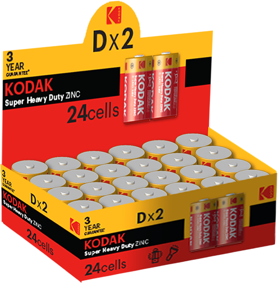 Комплект батареек Kodak Extra Heavy Duty R20-2S KDHZ 2S / Б0005138 - фото