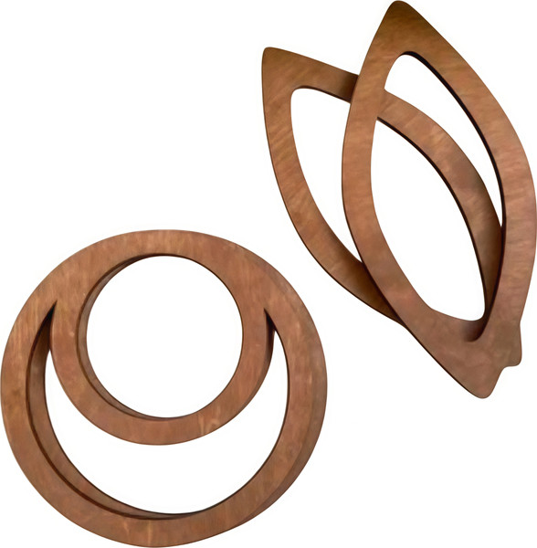 Набор ручек для сумки ОМурМебель Острый овал и двойной круг - фото