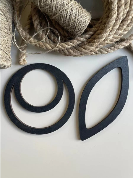 Набор ручек для сумки ОМурМебель Острый овал и двойной круг