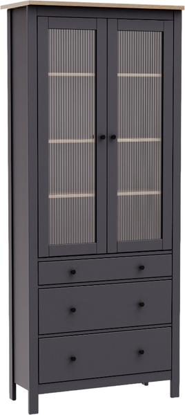 Шкаф с витриной Mio Tesoro Сага 90 Мору / 2.08.16.250.15 - фото