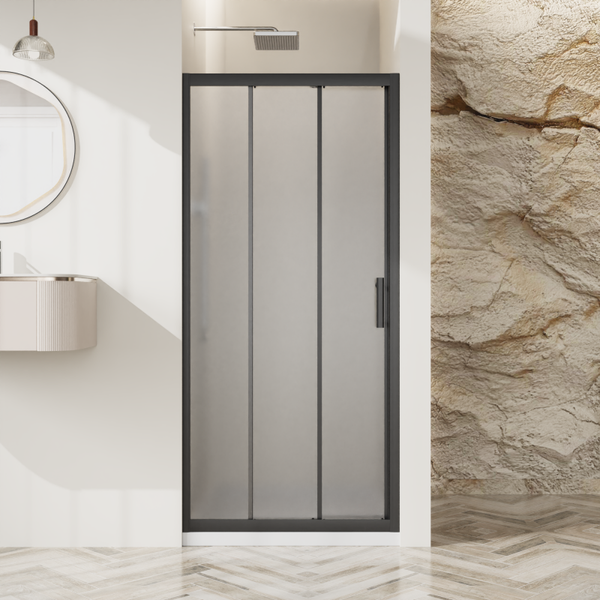 Душевая дверь BelBagno UNO-195-BF-3-100-P-NERO - фото