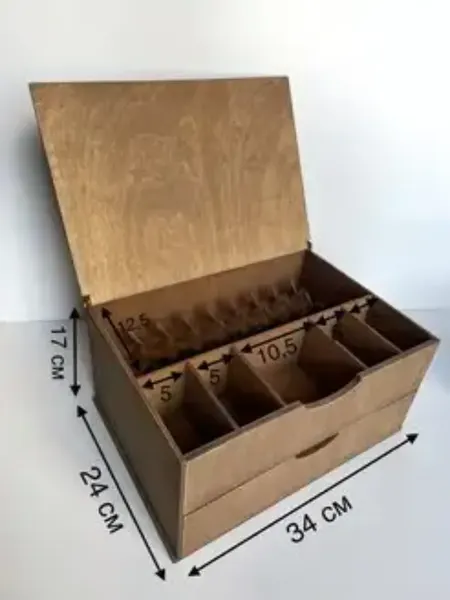 Органайзер для хранения ОМурМебель Для швейных принадлежностей 34x24x17см