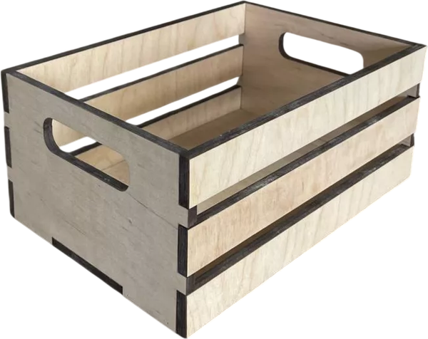 Емкость для хранения ОМурМебель ящик с рейками 22x15см - фото