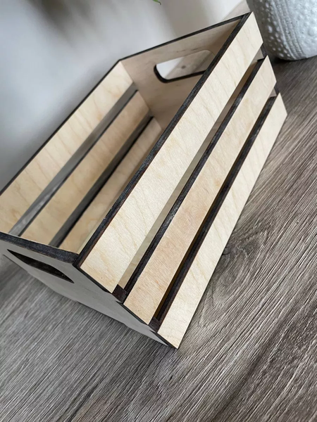 Емкость для хранения ОМурМебель ящик с рейками 22x15см