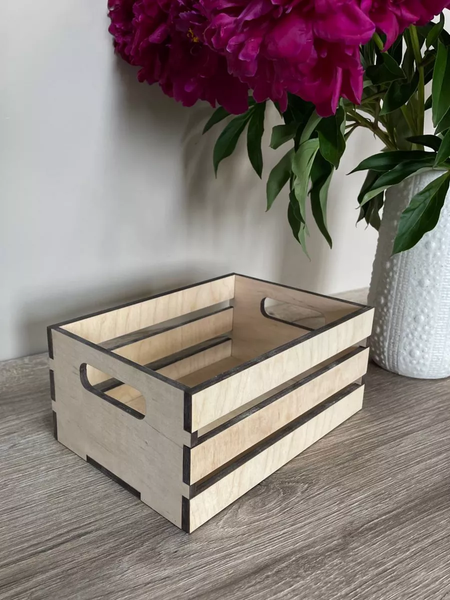 Емкость для хранения ОМурМебель ящик с рейками 22x15см