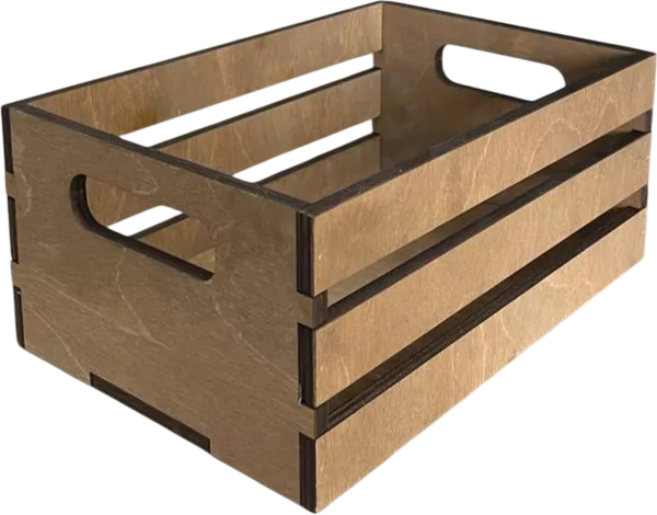 Емкость для хранения ОМурМебель ящик с рейками 22x15см - фото