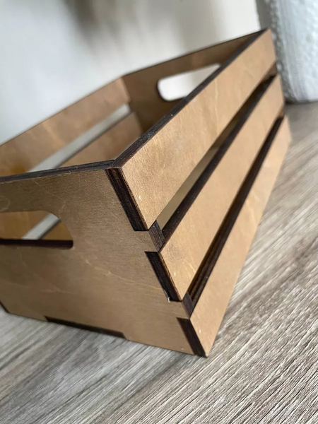 Емкость для хранения ОМурМебель ящик с рейками 22x15см