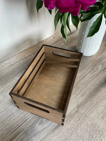 Емкость для хранения ОМурМебель ящик с рейками 22x15см