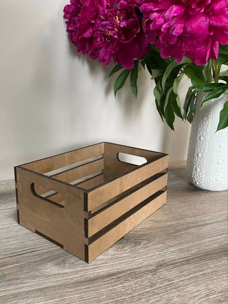 Емкость для хранения ОМурМебель ящик с рейками 22x15см