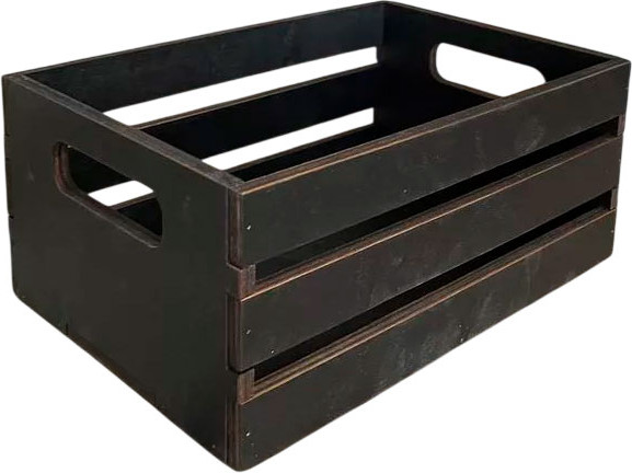 Емкость для хранения ОМурМебель ящик с рейками 22x15см - фото