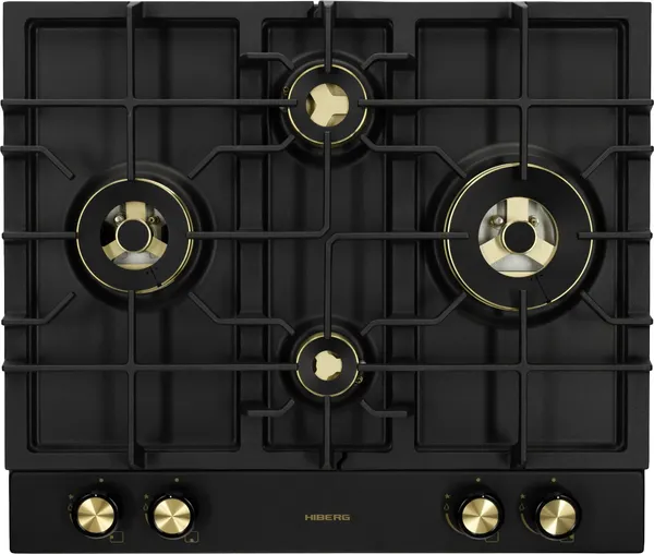 Газовая варочная панель Hiberg VS 6545 B - фото