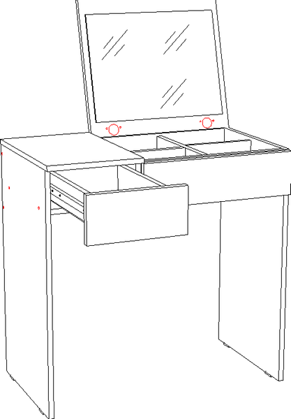 Туалетный столик Премиум Амелия Оливия