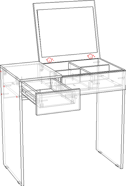 Туалетный столик Премиум Амелия Оливия