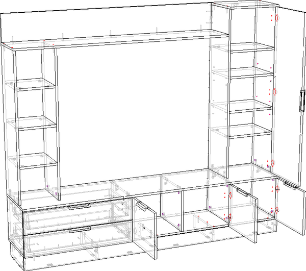 Стенка Премиум ТВ Оливия