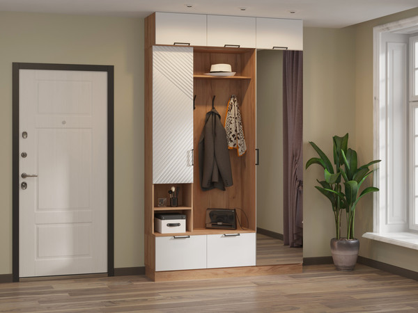 Шкаф-пенал Премиум Оливия 500 с зеркалом