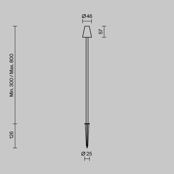 Светильник уличный Maytoni Cane O504FL-L1B3K1