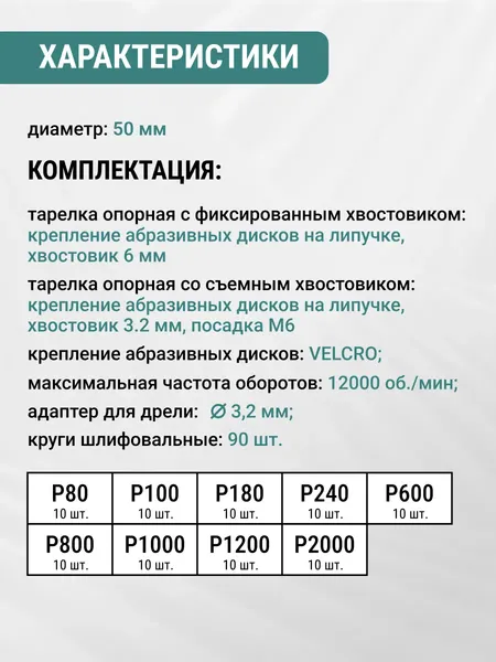 Набор шлифовальных кругов Vira 558070