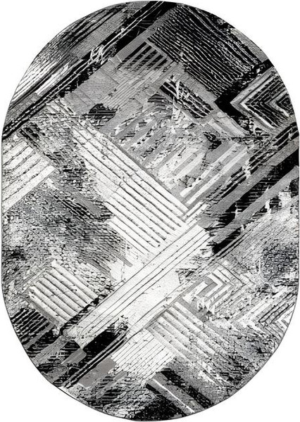 Ковер Safyun Diana / NP354-GREY-BLACK-OVAL - фото