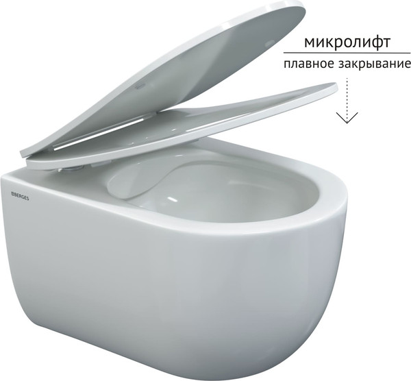 Унитаз подвесной с инсталляцией Berges Ventas Rimless + АТОМ 410 / AT-043339