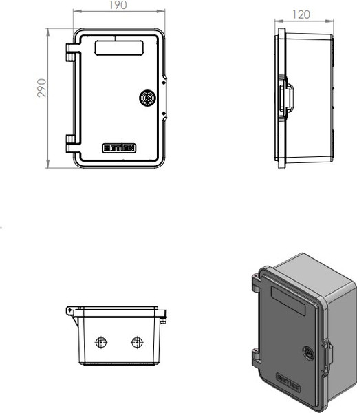 Щит с монтажной панелью Etien PP192912E