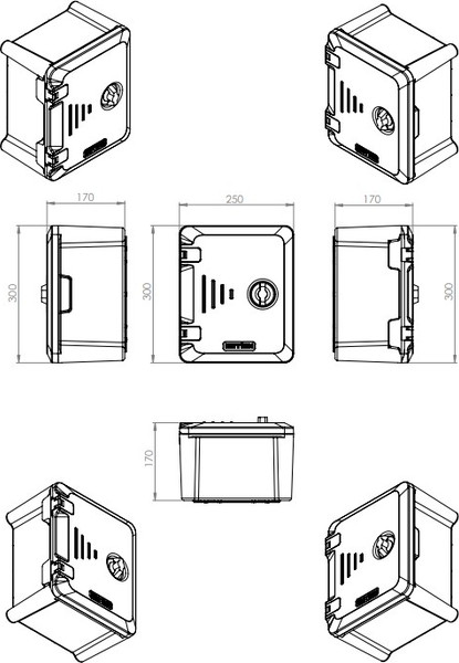 Щит с монтажной панелью Etien PP253017E