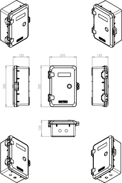 Щит с монтажной панелью Etien PP213213E