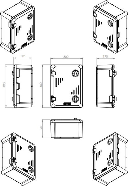 Щит с монтажной панелью Etien PP304017E