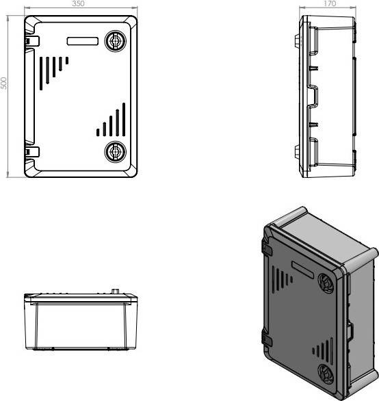 Щит с монтажной панелью Etien PP355017E