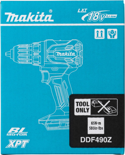 Профессиональная дрель-шуруповерт Makita DDF490Z