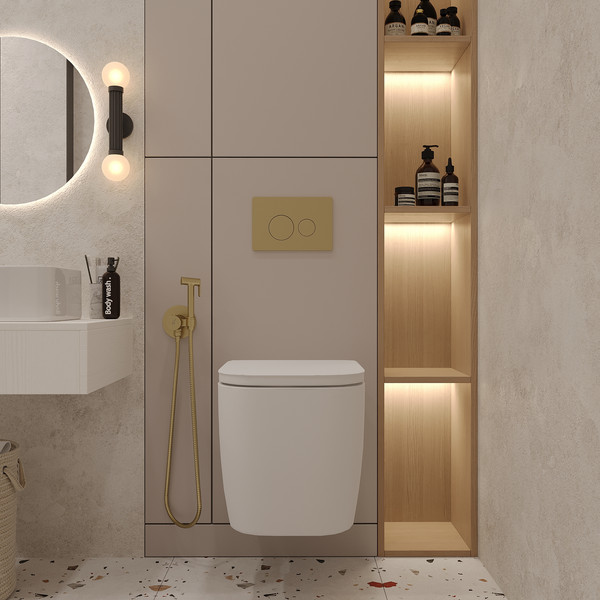 Унитаз подвесной с инсталляцией Oliveeka OL-MQG1R22-BG