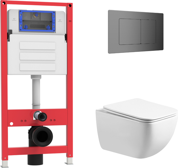 Инсталляция с унитазом подвесным Oliveeka OL-MQ1216E12-BGM - фото