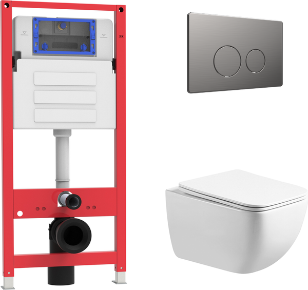 Инсталляция с унитазом подвесным Oliveeka OL-MQ1216R22-BGM - фото