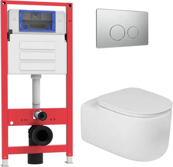 Инсталляция с унитазом подвесным Oliveeka OL-MQG27R22-BN - фото