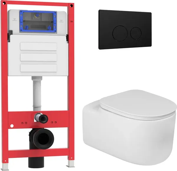 Инсталляция с унитазом подвесным Oliveeka OL-MQG27R22-MB - фото