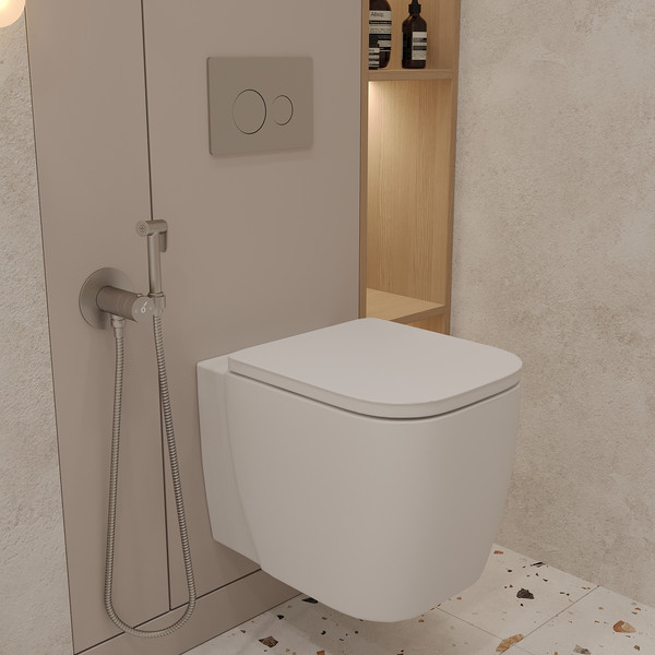 Унитаз подвесной с инсталляцией Oliveeka OL-MQG1R22-BN