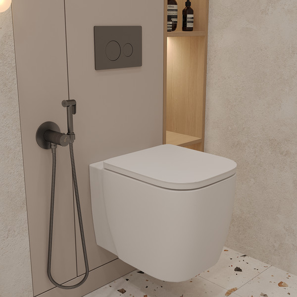 Унитаз подвесной с инсталляцией Oliveeka OL-MQG1R22-BGM