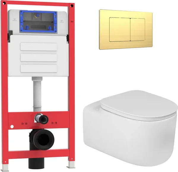 Инсталляция с унитазом подвесным Oliveeka OL-MQG27E12-BG - фото