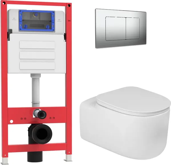 Инсталляция с унитазом подвесным Oliveeka OL-MQG27E12-BN - фото